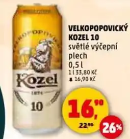 Penny Market Velkopopovický kozel 10 světlé výčepní nabídka