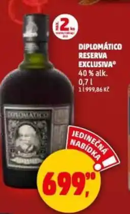 Penny Market Diplomático reserva exclusiva 40% alk. nabídka