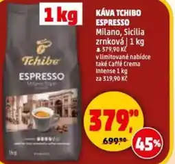 Penny Market Káva tchibo espresso Milano, Sicilia zrnková nabídka