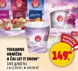 Penny Market Teekanne hrníček a čaj let it snow nabídka