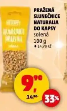 Penny Market Pražená slunečnice naturalia do kapsy solená nabídka