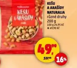 Penny Market Kešu A arašídy naturalia nabídka