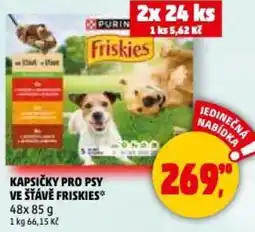 Penny Market Kapsičky pro psy ve šťávě friskies nabídka