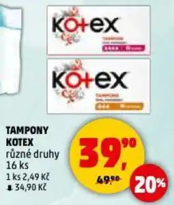Penny Market Tampony kotex nabídka
