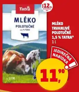 Penny Market Mléko trvanlivé polotučné 1,5 % tatra nabídka
