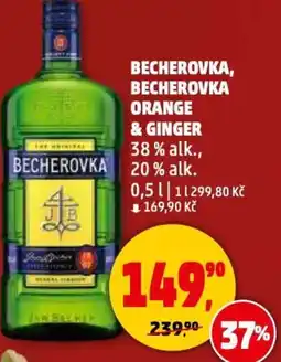Penny Market Becherovka, becherovka orange & ginger nabídka