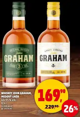 Penny Market Whiskey john graham, medový likér nabídka