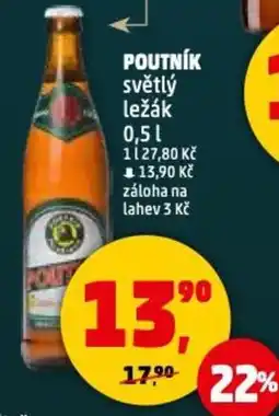 Penny Market Poutník světlý ležák nabídka