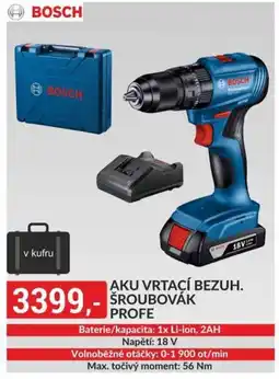 Baumax Aku vrtací bezuh. šroubovák profe nabídka