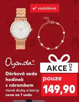 Kaufland Dárková sada hodinek s náramkem nabídka