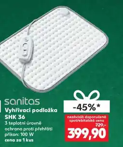 Kaufland Sanitas Vyhřívací podložka SHK 36 nabídka