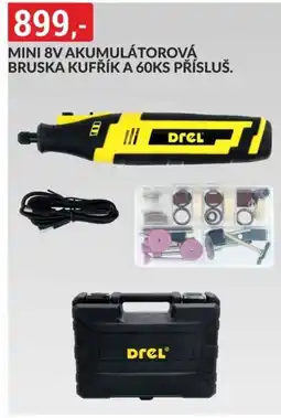 Baumax Mini 8v akumulátorová bruska kufřík a 60ks přísluš. nabídka