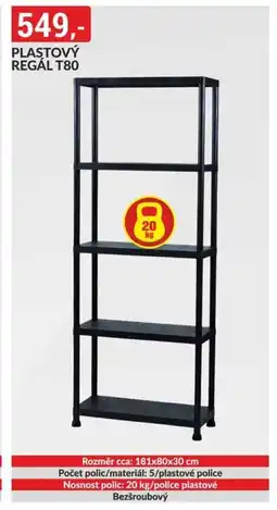 Baumax Plastový regál T80 nabídka