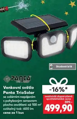 Kaufland Venkovní světlo Panta TrioSolar nabídka