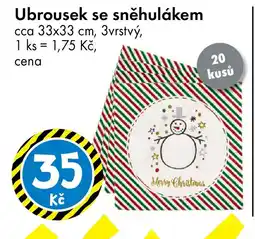 TEDi Ubrousek se sněhulákem nabídka