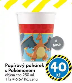 TEDi Papírový pohárek s Pokémonem nabídka