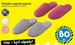 TEDi Dámské a pánské papuče nabídka