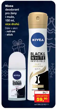 Ráj drogerie NIVEA deodorant pro ženy i muže nabídka