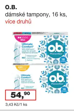 Ráj drogerie O.B. dámské tampony nabídka