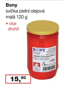 Ráj drogerie Bony svíčka pietní olejová malá nabídka