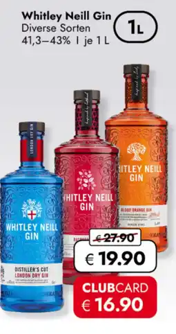 TRAVEL FREE Whitley Neill Gin Diverse Sorten 41.3-43% nabídka