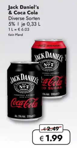 TRAVEL FREE Jack Daniel's & Coca Cola Diverse Sorten 5% nabídka