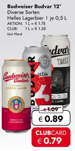 TRAVEL FREE Budweiser Budvar 12° Diverse Sorten nabídka