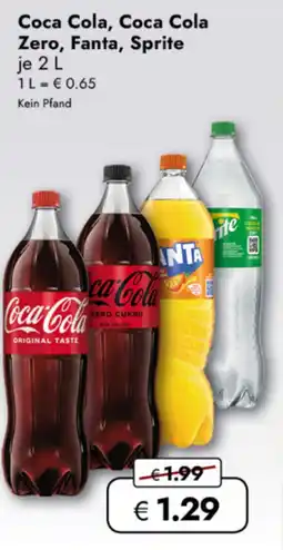 TRAVEL FREE Coca Cola, Coca Cola Zero, Fanta, Sprite nabídka