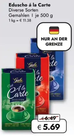 TRAVEL FREE Eduscho á la Carte nabídka