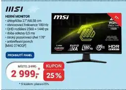 Planeo Elektro MSI Herní monitor nabídka
