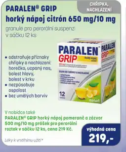 PharmaPoint PARALEN® Grip horký nápoj citrón nabídka