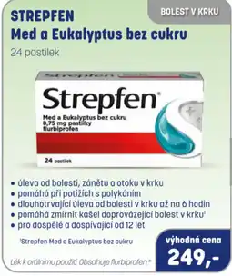PharmaPoint STREPFEN Med a Eukalyptus bez cukru nabídka