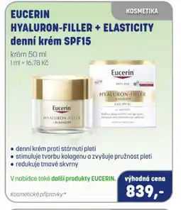 PharmaPoint Eucerin Hyaluron-filler + elasticity denní krém SPF15 nabídka
