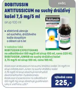 PharmaPoint Robitussin Antitussicum na suchý dráždivý kašel 7,5 mg/5 ml nabídka