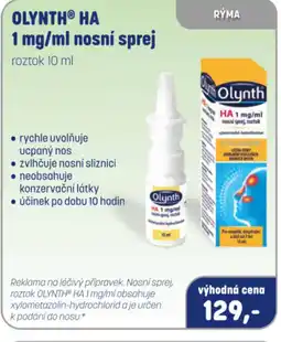 PharmaPoint OLYNTHⓇ HA 1 mg/ml nosní sprej nabídka