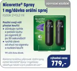 PharmaPoint Nicorette® Spray 1 mg/dávka orální sprej nabídka