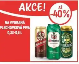 Globus Na vybraná plechovková piva nabídka