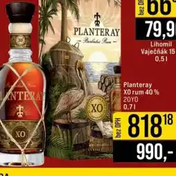 Jip Planteray XO rum 40 % nabídka