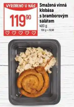 Globus Smažená vinná klobása s bramborovým salátem nabídka