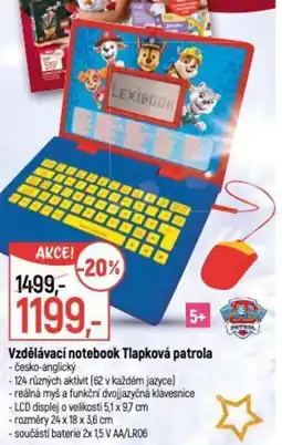 Globus Vzdělávací notebook Tlapková patrola nabídka