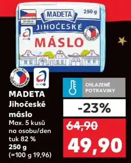 Kaufland MADETA Jihočeské máslo nabídka