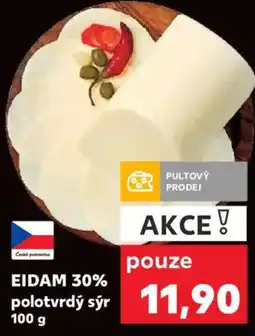 Kaufland Eidam 30% polotvrdý sýr nabídka