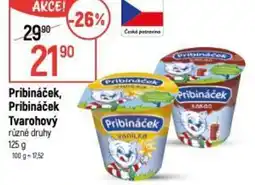 Globus Pribináček, Pribináček Tvarohový nabídka