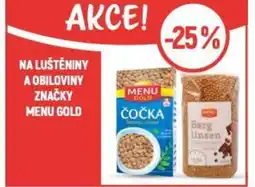 Globus Na luštěniny a obiloviny značky Menu gold nabídka