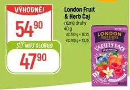 Globus London Fruit & Herb Čaj nabídka