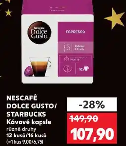 Kaufland NESCAFÉ DOLCE GUSTO/ STARBUCKS Kávové kapsle nabídka