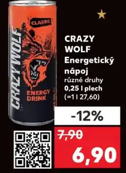 Kaufland CRAZY WOLF Energetický nápoj nabídka