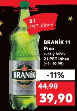 Kaufland BRANÍK 11 Pivo světlý ležák nabídka
