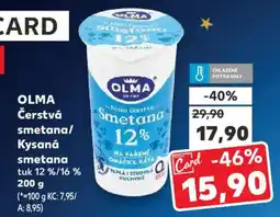 Kaufland OLMA Čerstvá smetana/ Kysaná smetana nabídka