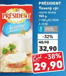 Kaufland PRÉSIDENT Tavený sýr nabídka